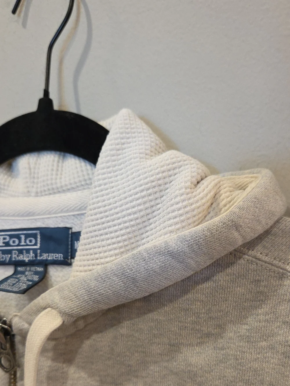 Polo by Ralph Lauren Heather Light Gray Heavy Weight Full-Zip Hoodie